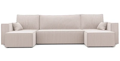 Wohnlandschaft PARIS U | Cordstoff Poso | Schlaffunktion