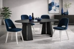 tisch-221/2-Ausziehbarer-Esstisch-AURA Ø -100/180-cm –Geometrisches-Design-(Farbwahl)