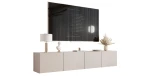 Seitenansicht des modernen Hänge-TV-Boards ANGEL 200, sauber freigestellt auf weißem Hintergrund.