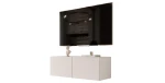 Seitenansicht des modernen Hänge-TV-Boards ANGEL 100, sauber freigestellt auf weißem Hintergrund.