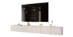 Seitenansicht des modernen Hänge-TV-Boards ANGEL 300, sauber freigestellt auf weißem Hintergrund.