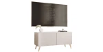 Seitenansicht des modernen, stehenden TV-Boards ANGEL 100, sauber freigestellt auf weißem Hintergrund.