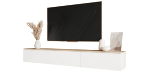 TV-Lowboard SELIA 200cm Stehend | Weiß Matt & Artisan Eiche