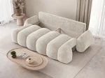 Das ausgeklappte Sofa STONE im Stoff Vibe 03, das die praktische und komfortable Schlaffunktion präsentiert.