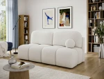 Schräge Ansicht des modernen Sofas im Farbton Royal 01, stilvoll arrangiert und harmonisch integriert in eine moderne Wohnumgebung.