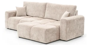 Universales Ecksofa BALO 248 cm | Chenille-Stoff | Schlaffunktion