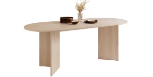 Esstisch LISA 203 cm | Eiche Lindberg | V-Beine | Ovales Design