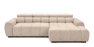 Modernes Ecksofa ALLO 285 cm mit elektrischer Schlaffunktion – Freistehend & Wellenfedern