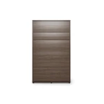 Frontale Ansicht des geschlossenen vertikalen Schrankbetts Bed Concept BC-02 (120x200 cm) im Dekor Eiche Dunin, das wie ein eleganter Schrank wirkt.
