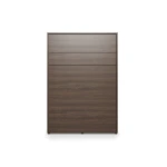 Frontale Ansicht des geschlossenen vertikalen Schrankbetts Bed Concept BC-01 (140x200 cm) im Dekor Eiche Dunin, das wie ein eleganter, großer Schrank wirkt.