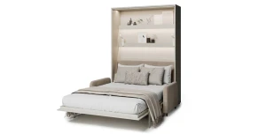 Elektrisches Schrankbett BED CONCEPT BC-36 140 Kaschmir inkl. gepolstertem Kopfteil