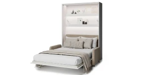 Elektrisches Schrankbett BED CONCEPT BC-36 140 Weiß inkl. gepolstertem Kopfteil