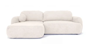 Ecksofa OLLY Bouclé Quelle | Schlaffunktion | Bettkasten