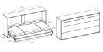 Wandklappbett Concept Pro 90x200 Schrankbett