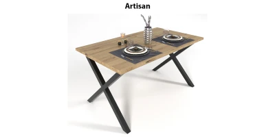 X ART Klapptisch 150-198 cm Kunsthandwerker Eiche Stirling Wotan
