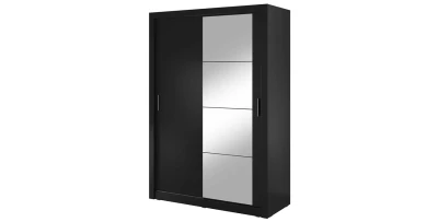 Kompakter Schwebetürenschrank ARTI 6 (120 cm) mit Spiegel – Wählbar in 5 Farben