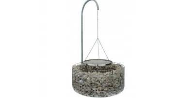 Gabionenkamin VULCANO Rund Grillkamin Gartengrill Feuerstelle Ø110cm