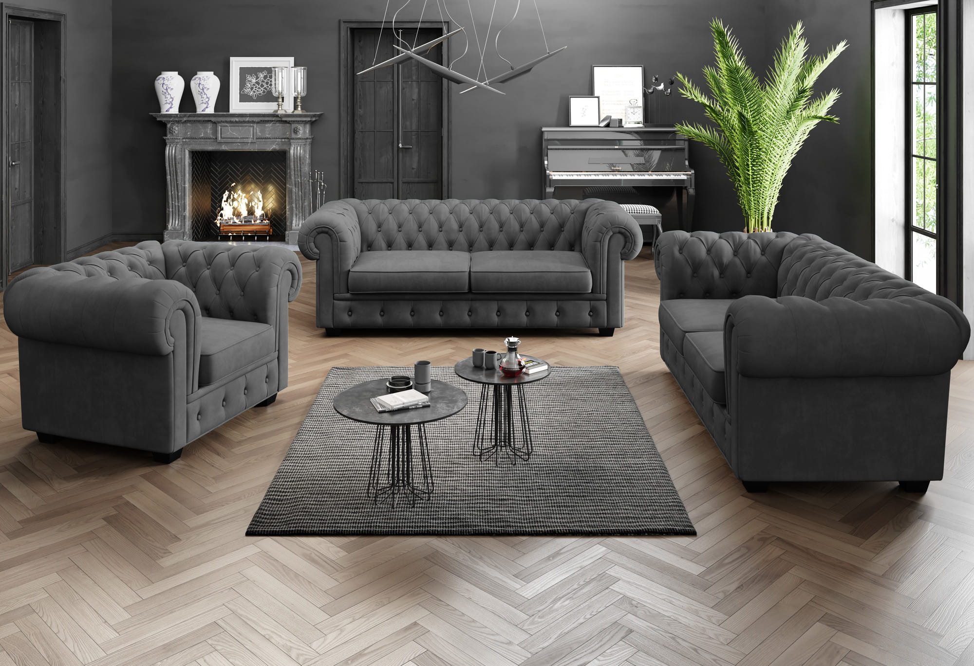 Ein Satz von Sofas und Sesseln – wie lassen sie sich zusammen kombinieren?